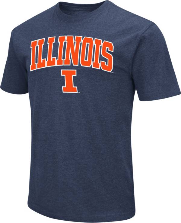 Colosseum Men's Illinois Fighting Illini Blue Dual Blend T-Shirt