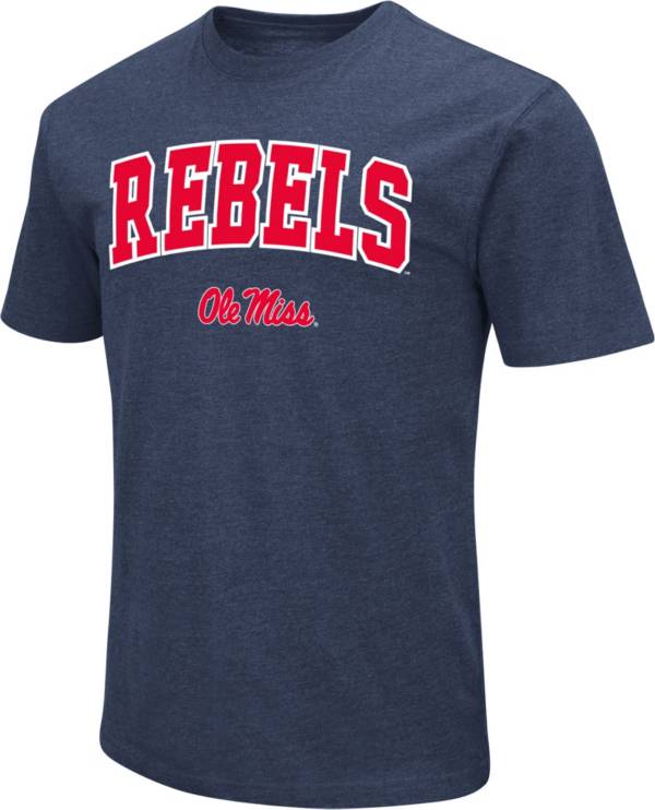 Colosseum Men's Ole Miss Rebels Blue Dual Blend T-Shirt