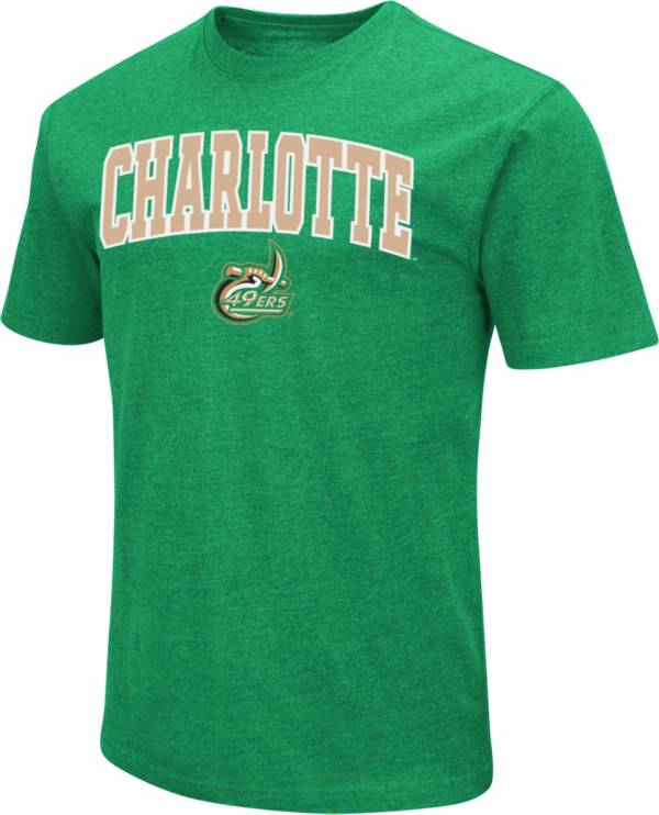 Colosseum Men's Charlotte 49ers Dual Blend Green T-Shirt