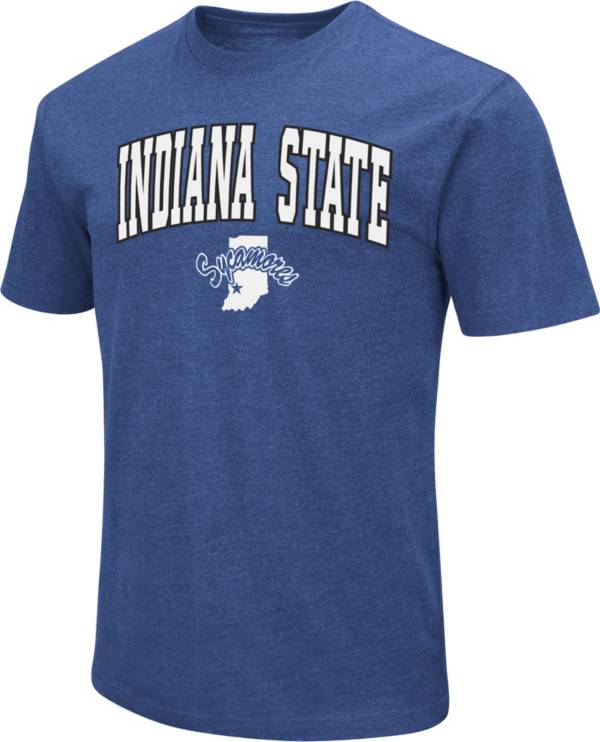 Colosseum Men's Indiana State Sycamores Sycamore Blue Dual Blend T-Shirt