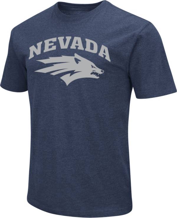 Colosseum Men's Nevada Wolf Pack Blue Dual Blend T-Shirt