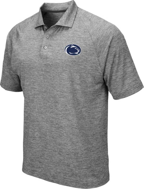 Colosseum Men's Penn State Nittany Lions Grey Chip Shot Polo