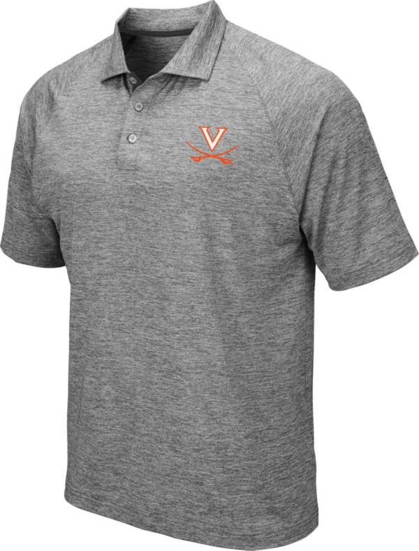 Colosseum Men's Virginia Cavaliers Grey Chip Shot Polo