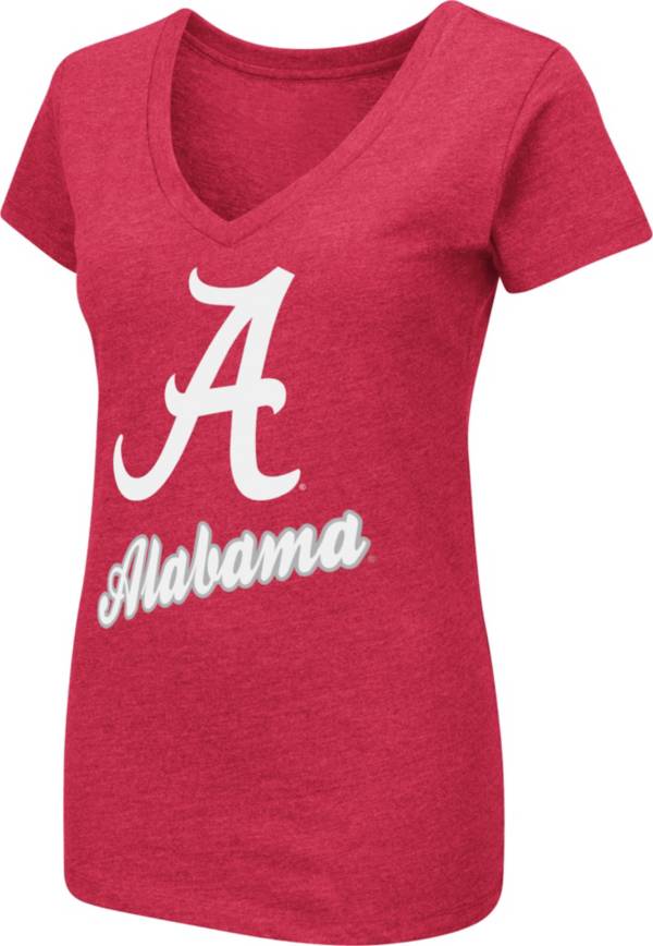 Colosseum Women's Alabama Crimson Tide Crimson Dual Blend V-Neck T-Shirt