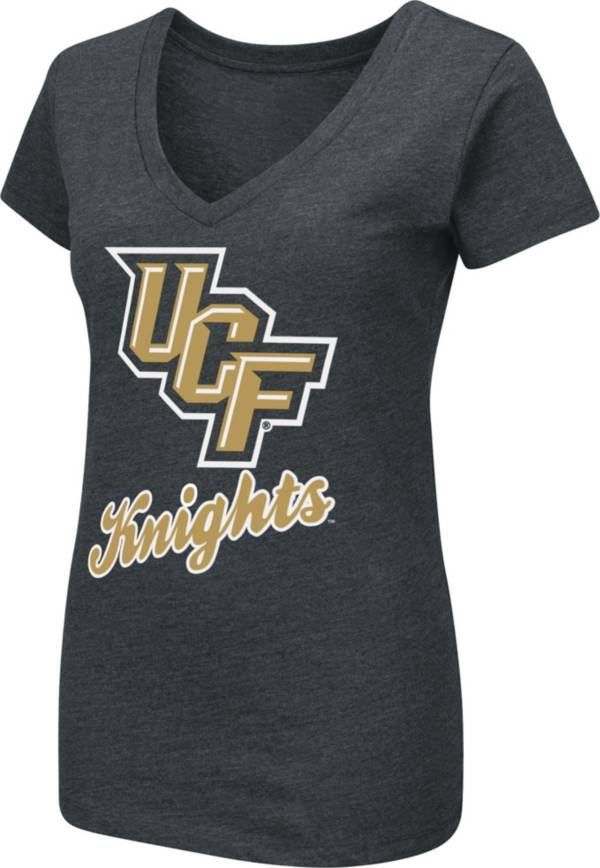 Colosseum Women's UCF Knights Dual Blend V-Neck Black T-Shirt