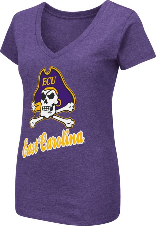 Colosseum Women's East Carolina Pirates Purple Dual Blend V-Neck T-Shirt