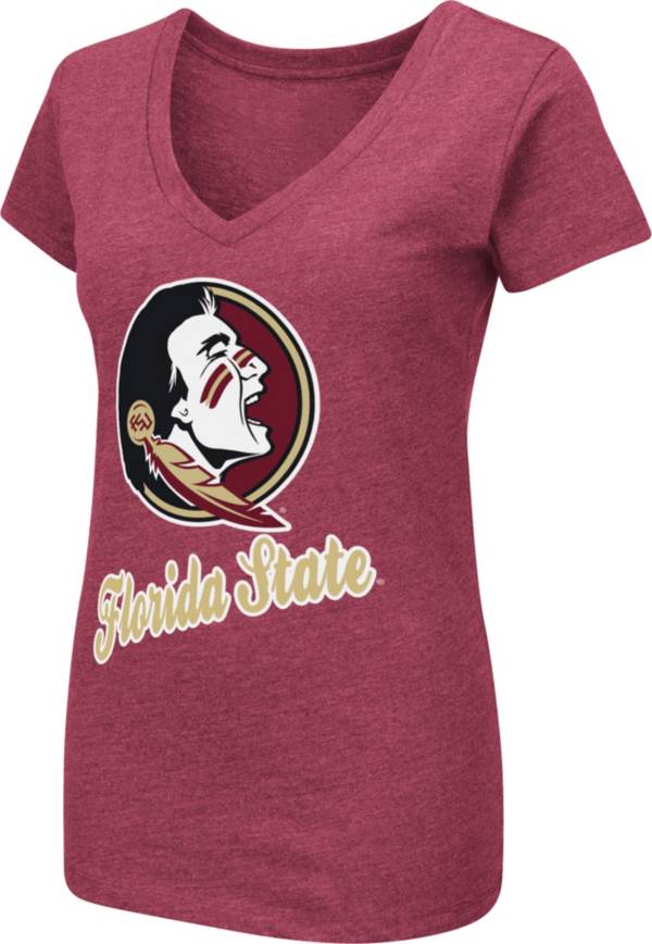 Colosseum Women's Florida State Seminoles Garnet Dual Blend V-Neck T-Shirt