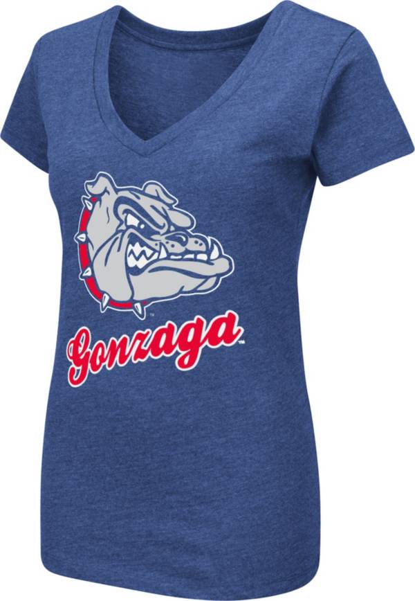 Colosseum Women's Gonzaga Bulldogs Blue Dual Blend V-Neck T-Shirt