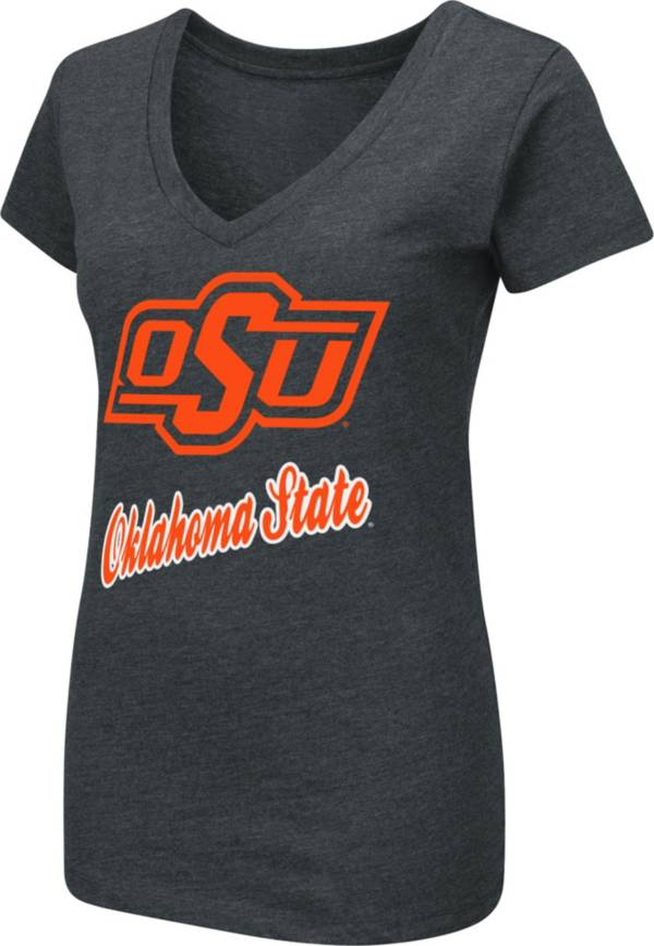 Colosseum Women's Oklahoma State Cowboys Dual Blend V-Neck Black T-Shirt