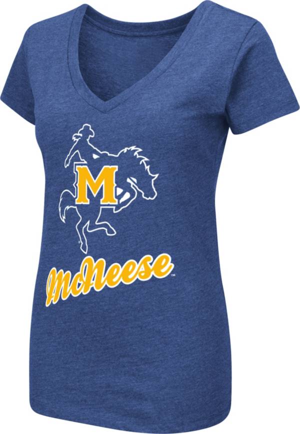 Colosseum Women's McNeese State Cowboys Royal Blue Dual Blend V-Neck T-Shirt