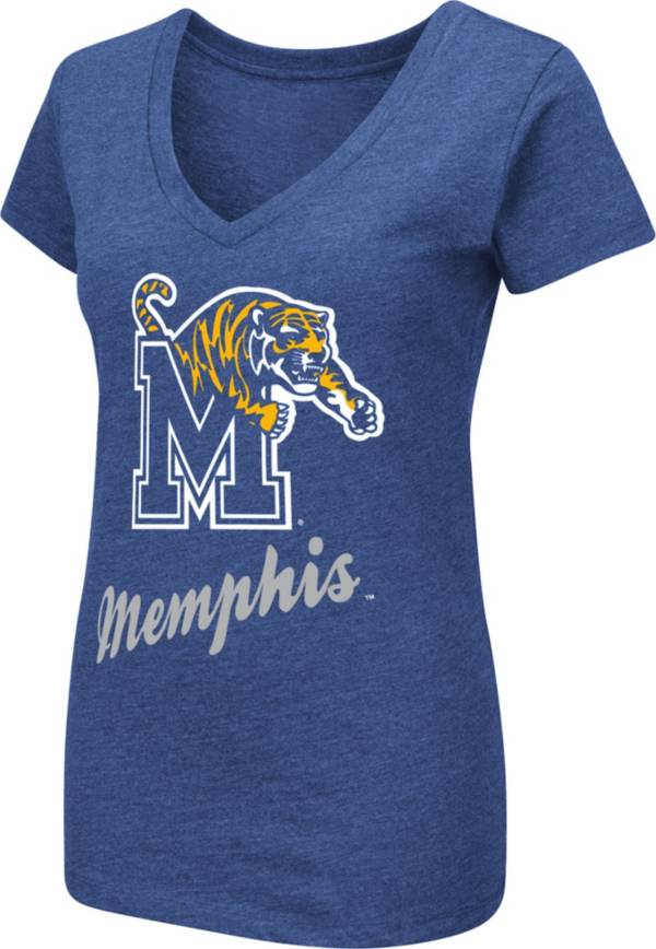 Colosseum Women's Memphis Tigers Blue Dual Blend V-Neck T-Shirt product image