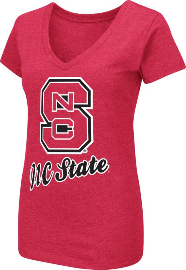 Colosseum Women's NC State Wolfpack Red Dual Blend V-Neck T-Shirt