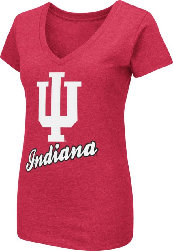 Colosseum Women's Indiana Hoosiers Crimson Dual Blend V-Neck T-Shirt