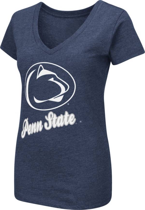 Colosseum Women's Penn State Nittany Lions Blue Dual Blend V-Neck T-Shirt