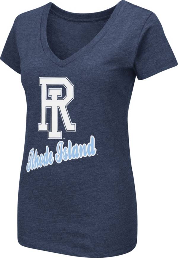 Colosseum Women's Rhode Island Rams Navy Dual Blend V-Neck T-Shirt product image