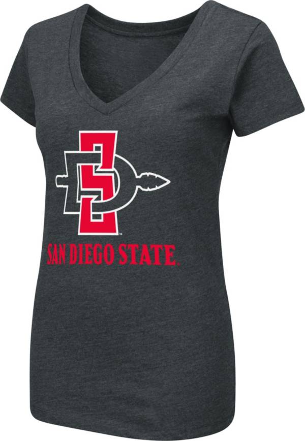 Colosseum Women's San Diego State Aztecs Dual Blend V-Neck Black T-Shirt