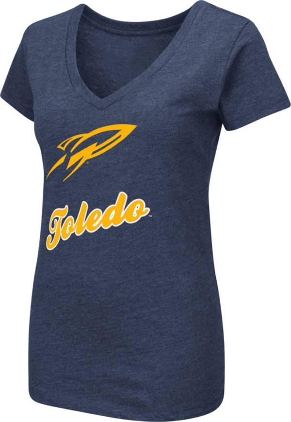 Colosseum Women's Toledo Rockets Midnight Blue Dual Blend V-Neck T-Shirt