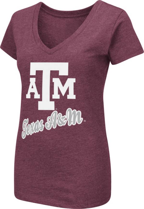 Colosseum Women's Texas A&M Aggies Maroon Dual Blend V-Neck T-Shirt