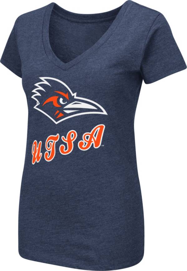 Colosseum Women's UT San Antonio Roadrunners Blue Dual Blend V-Neck T-Shirt