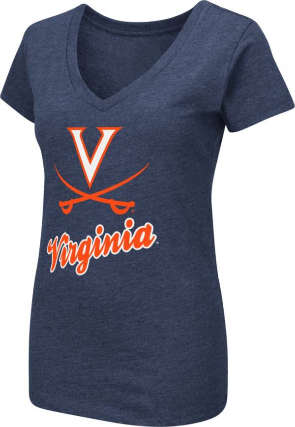 Colosseum Women's Virginia Cavaliers Blue Dual Blend V-Neck T-Shirt product image
