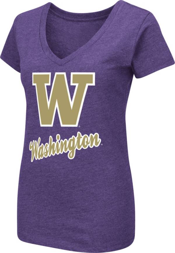 Colosseum Women's Washington Huskies Purple Dual Blend V-Neck T-Shirt