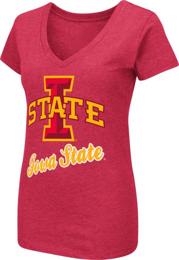 Colosseum Women's Iowa State Cyclones Cardinal Dual Blend V-Neck T-Shirt