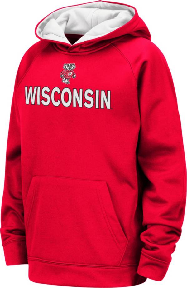 Colosseum Youth Wisconsin Badgers Red Pullover Hoodie
