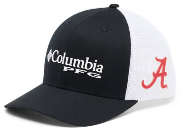 Columbia Men's Alabama Crimson Tide PFG Mesh Fitted Black Hat