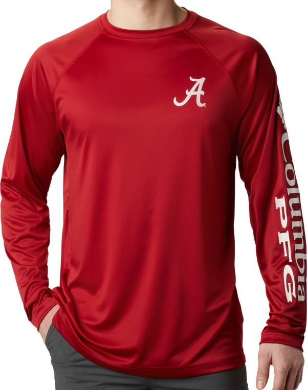 Columbia Men's Alabama Crimson Tide Crimson Terminal Tackle Long Sleeve T-Shirt
