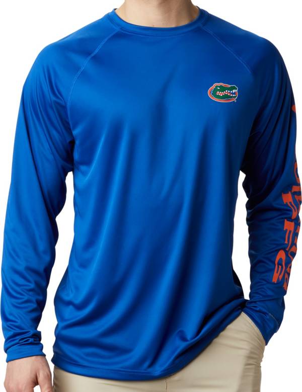 Columbia Men's Florida Gators Blue Terminal Tackle Long Sleeve T-Shirt