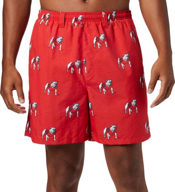 Columbia Men's Georgia Bulldogs Red Backcast II Printed Performance Shorts