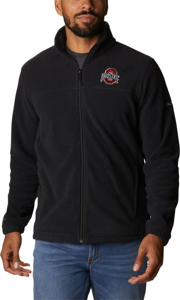 Columbia Men's Ohio State Buckeyes Black Flanker Full-Zip Fleece Jacket