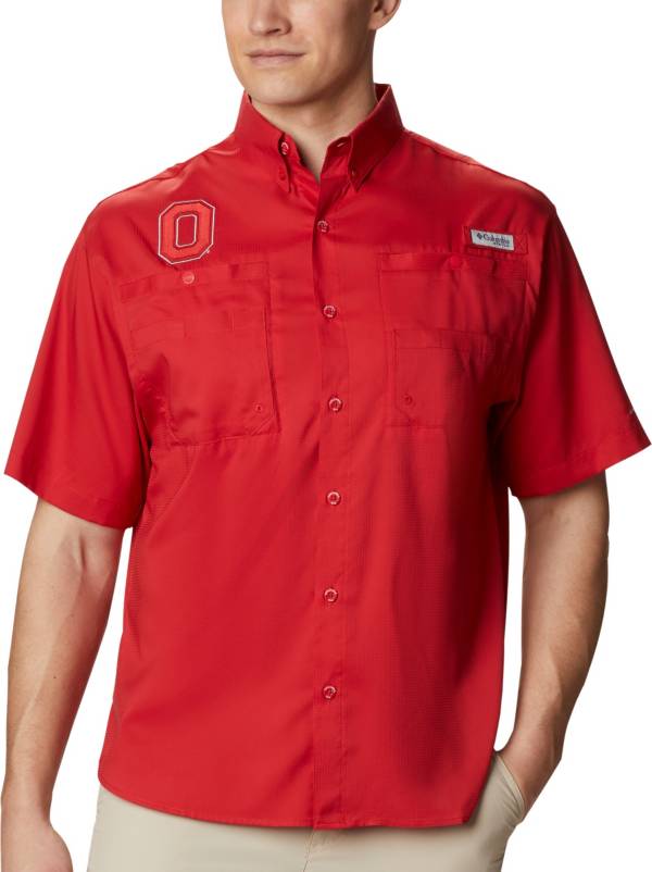 Columbia Men's Ohio State Buckeyes Scarlet Tamiami Performance Shirt