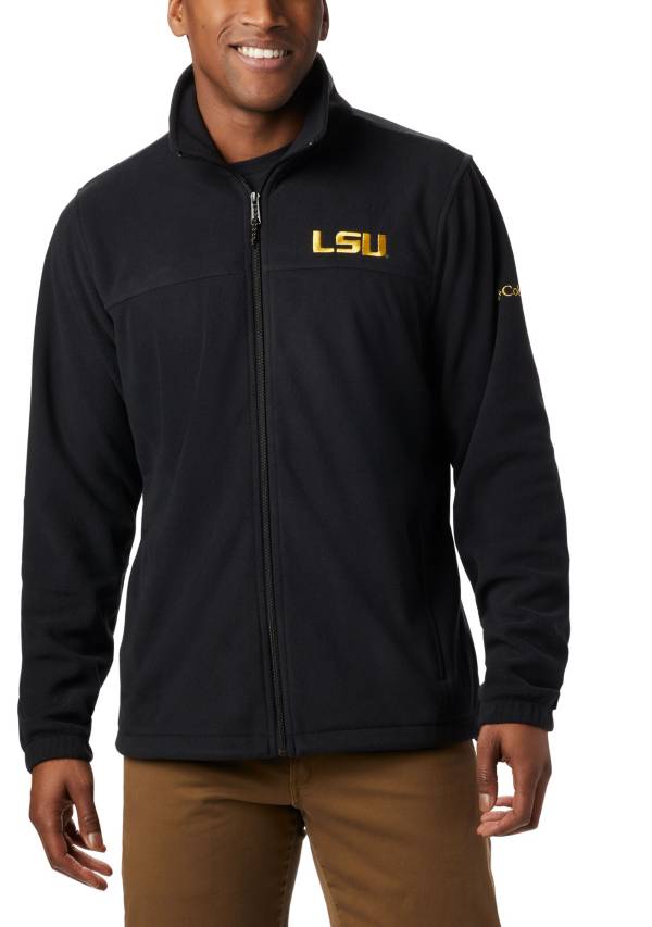 Columbia Men's LSU Tigers Flanker Full-Zip Fleece Black Jacket