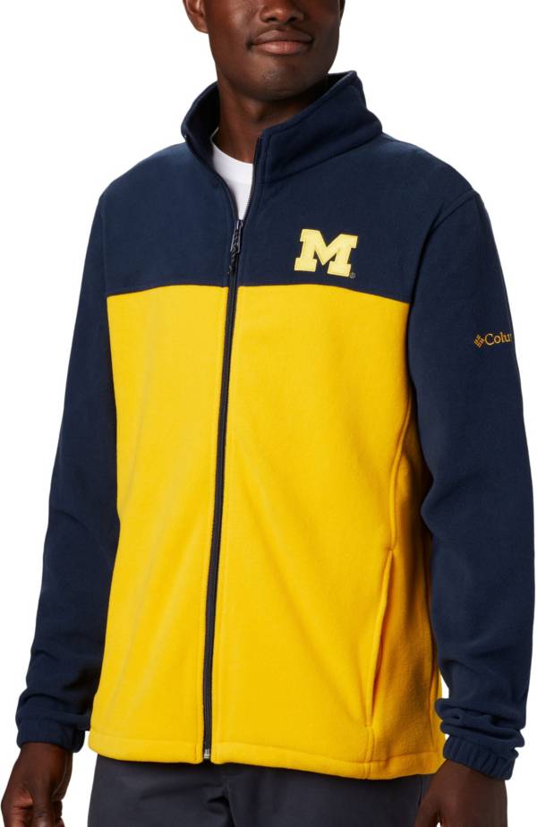 Columbia Men's Michigan Wolverines Blue Flanker Full-Zip Fleece Jacket