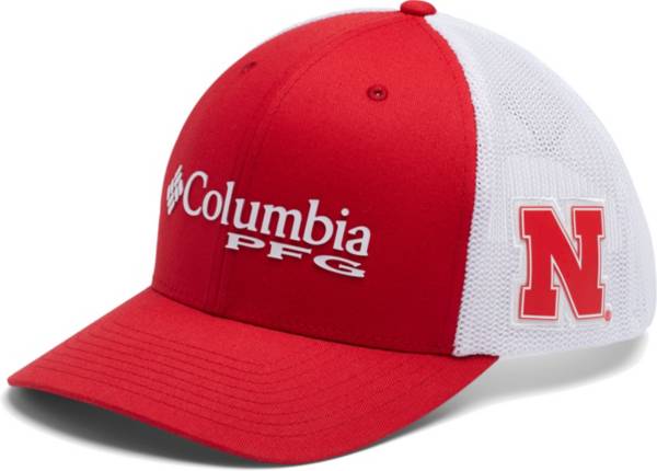 Columbia Men's Nebraska Cornhuskers Scarlet PFG Mesh Fitted Hat product image