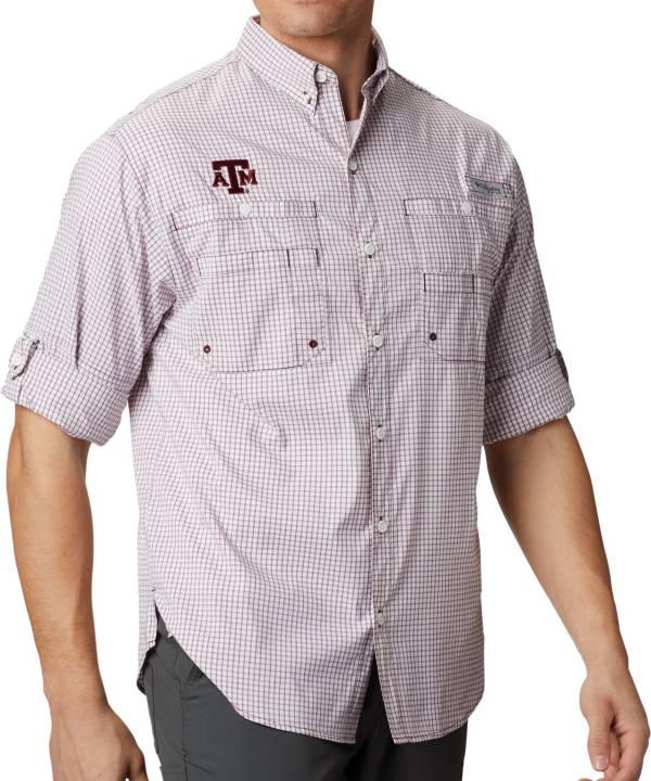 Columbia Men's Texas A&M Aggies Maroon Gingham Long Sleeve Tamiami Shirt product image