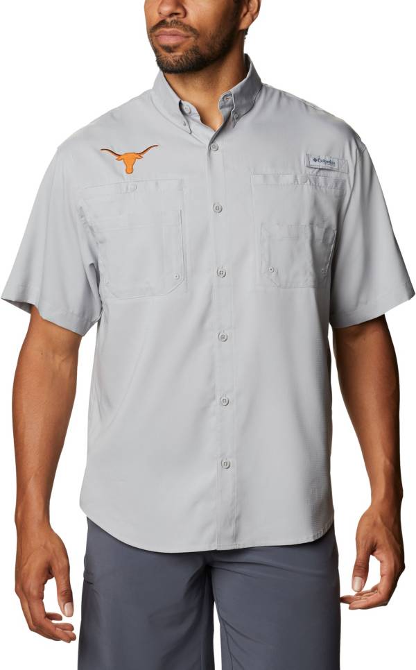 Columbia Men's Texas Longhorns Grey Tamiami Performance Shirt