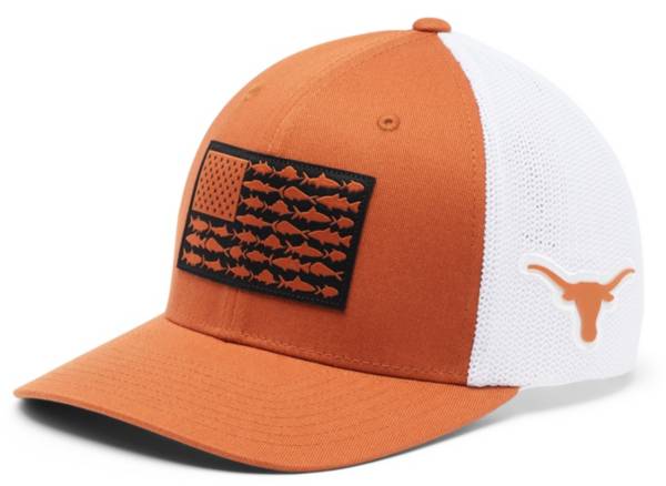 Columbia Men's Texas Longhorns Burnt Orange PFG Flag Mesh Fitted Hat product image