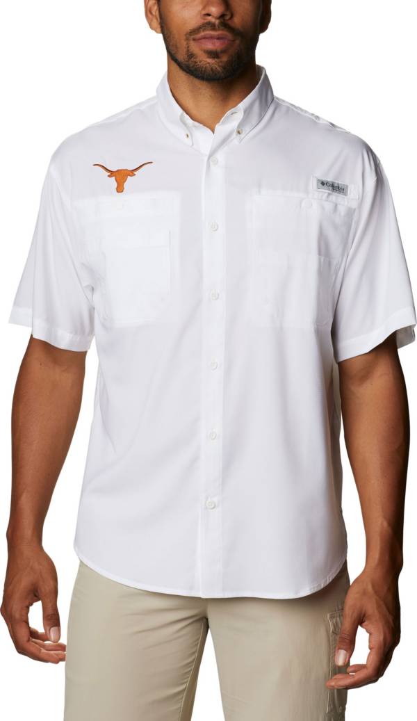 Columbia Men's Texas Longhorns Tamiami Performance White Shirt