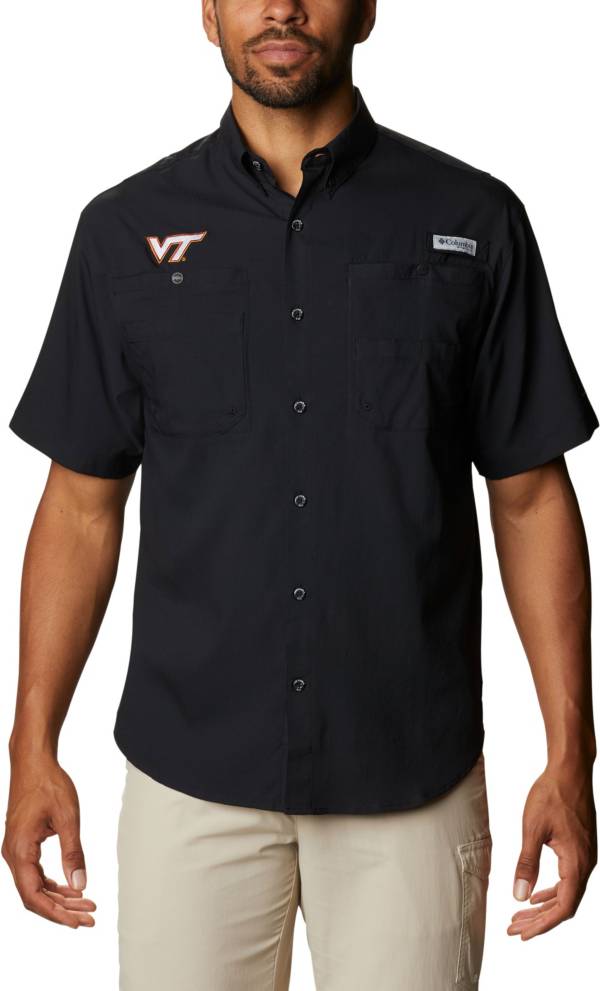 Columbia Men's Virginia Tech Hokies Tamiami Performance Black Shirt