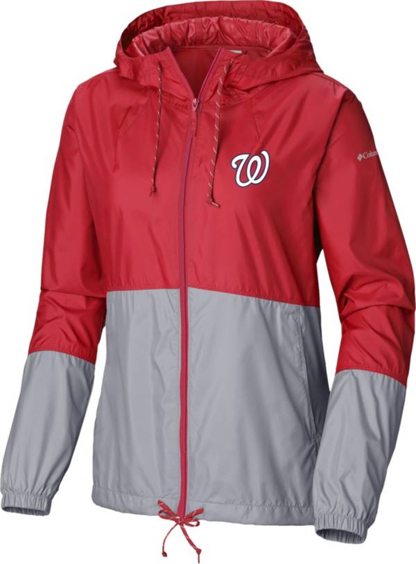 Columbia Women's Washington Nationals Red Flash Forward Windbreaker