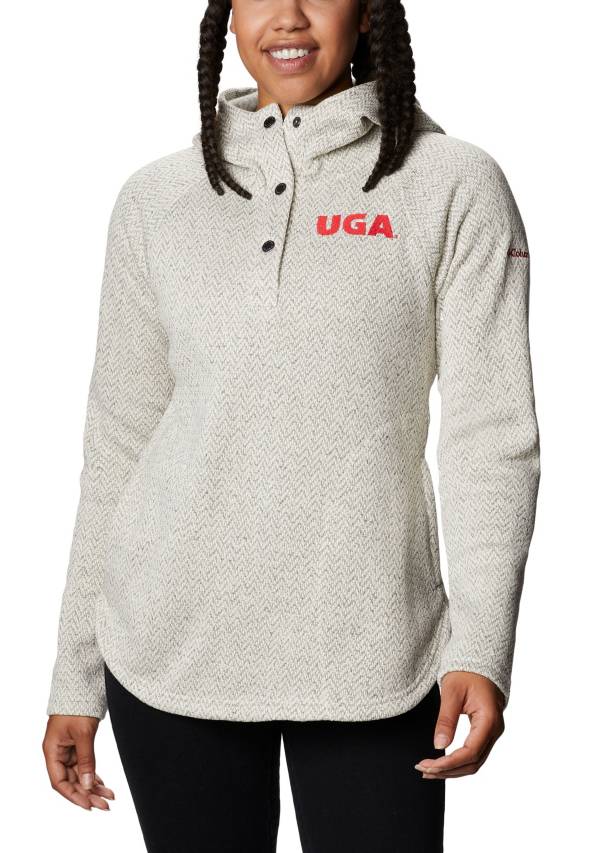 Columbia Women's Georgia Bulldogs Darling Days Half-Snap White Hoodie