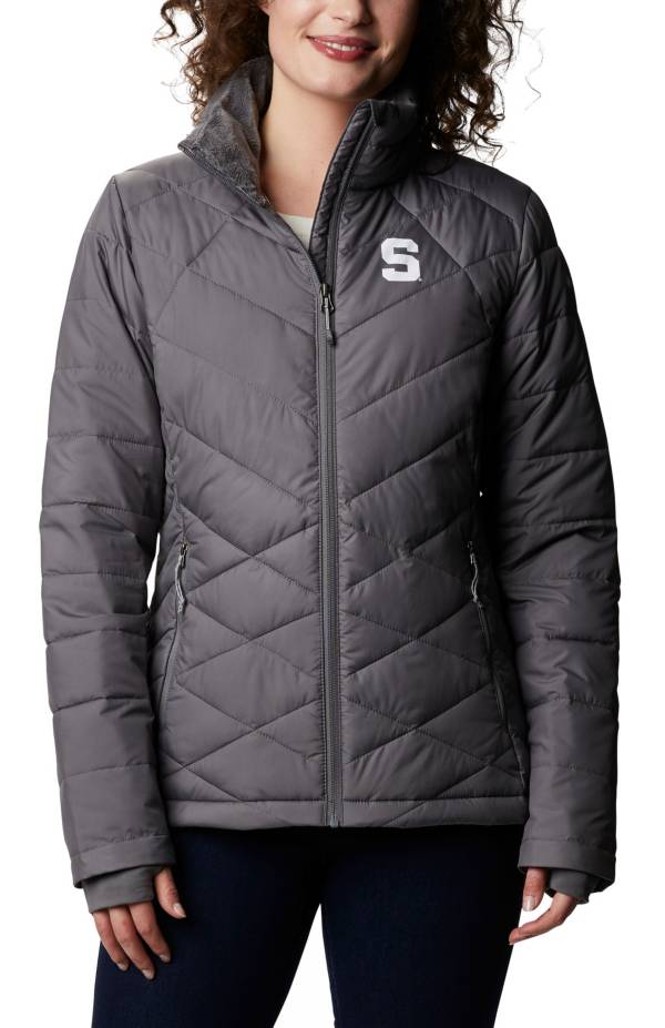 Columbia Women's Michigan State Spartans Grey Heavenly Full-Zip Vest