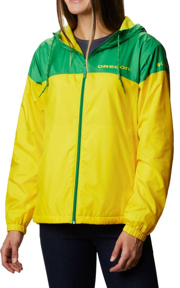 Columbia Women's Oregon Ducks Green/Yellow Flash Forward Lined Jacket