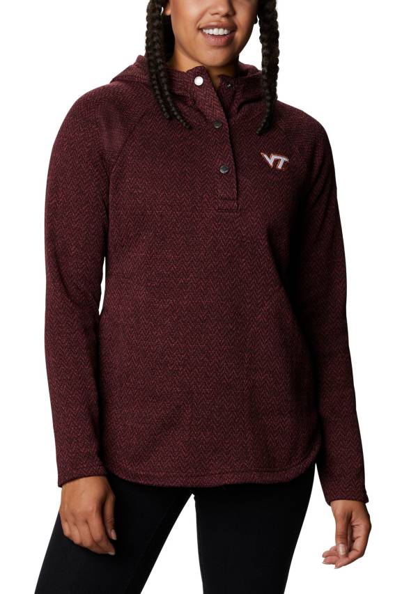 Columbia Women's Virginia Tech Hokies Maroon Darling Days Half-Snap Hoodie