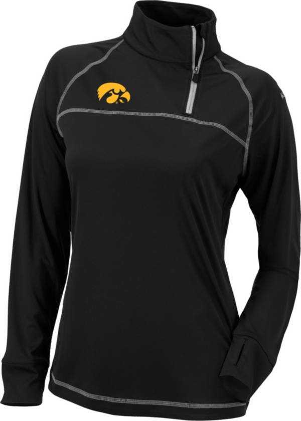 Columbia Women's Iowa Hawkeyes New Classic Black Quarter-Zip Pullover Shirt