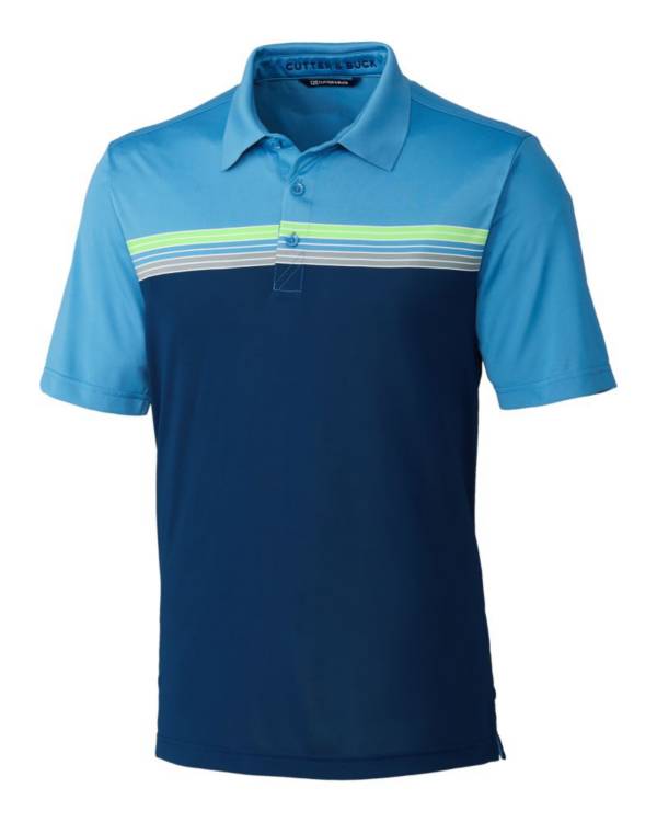 Cutter & Buck Men's Alki Stripe Golf Polo