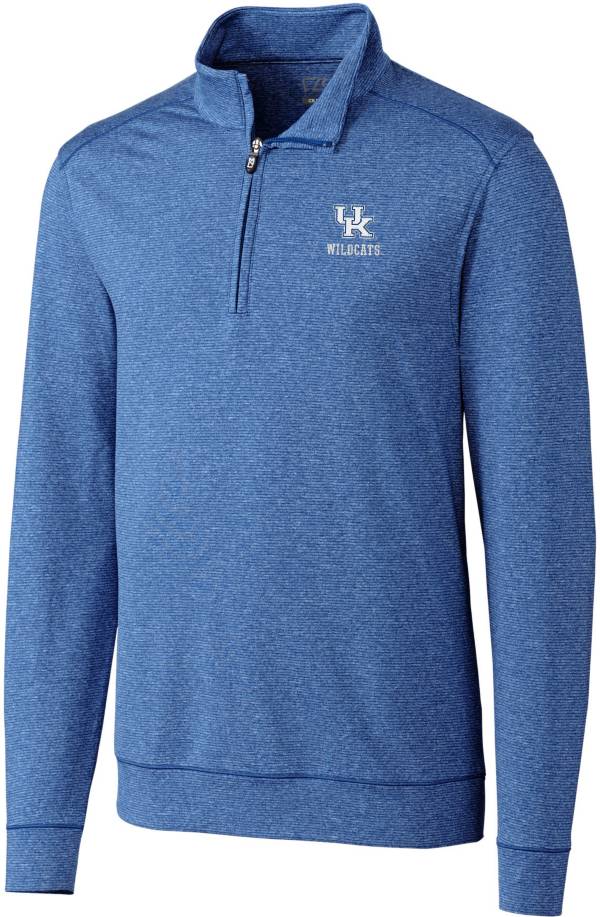 Cutter & Buck Men's Kentucky Wildcats Blue Shoreline Half-Zip Pullover Shirt