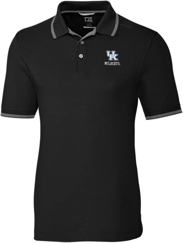 Cutter & Buck Men's Kentucky Wildcats Advantage Tipped Black Polo product image
